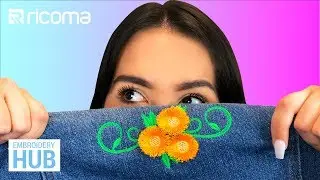 Embroidery Hub Ep. 44: Fringe Flower Embroidery | Floral Embroidery | Embroidered Denim