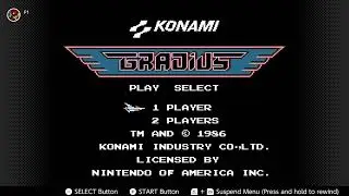 Gradius (1986) - Side Scrolling Shoot'em Up Outerspace Spaceship Combat NES Gameplay