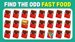 Find The Odd One Out _ Fast Food Edition 🍔🌯🍟| Easy, Medium, Hard Levels _ Brain Hackers