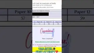 My CMA inter Group 2 Result || DEC 2024|| #cmafinal #cmainter #cma #cmaresults #cmaexams
