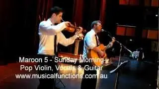 Maroon 5 - Sunday Morning Pop Violin & Guitar with Vocals Wedding Music Sydney