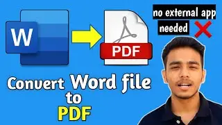 How to convert WORD file to PDF inside MS WORD🔥|windows10|laptop|#Shorts