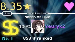 osu!catch RD (Div I) | Yeuryx2 | 8.35⭐antiPLUR - Speed of Link [MultiDimensional] SS