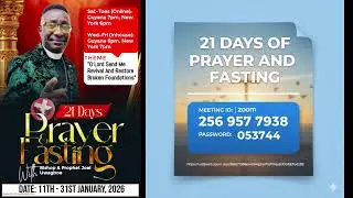 Live: Tuesday Deliverance, Prophetic, Healing & Miracle Service: 13th Dec 2026 @ FLM-S.A, Guy.