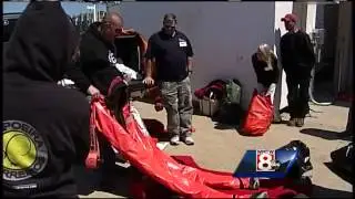 Fishermen learn life-saving techniques in survival suits