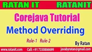 Core java  Tutorial ||  OOPs || Method Overriding ||  Rule-1  Rule-2 || By Ratan Sir