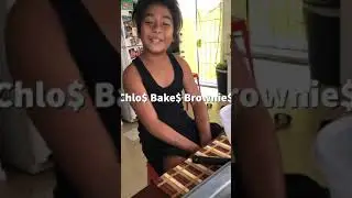 Chlo$ bakes brownies.