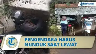 Viral Video Pengendara Motor Lewat Terowongan Rendah di Brebes, Pemotor Harus Nunduk hingga 'Kayang'