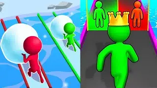 Snow Race VS Giant Rush - Gameplay Walkthrough All Levels Mobile Game (Android, iOs)