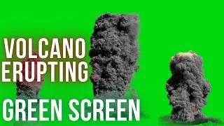 GREEN SCREEN VOLCANO ERUPTING | VOLCANIC ERUPTION EFFECT | CHROMA KEY |Teacher Burnz