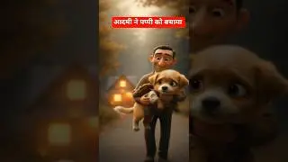A Kind Man Saved a Poor Puppy | Emotional Rescue Story 🐶❤️ #ai #dog #cute #shorts #viralvideos #sad