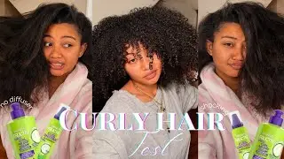 I TRIED Garnier's New Air Dry Line on Curly Hair... Is It Worth It??