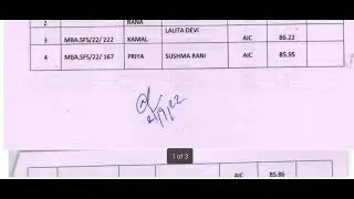 MBA (SFS) 2nd Merit List 2022-2023 || KUK ||