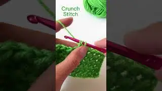 Crochet Stitch Tutorial: Crunch Stitch #crochet #shortscrochet #crochettutorial