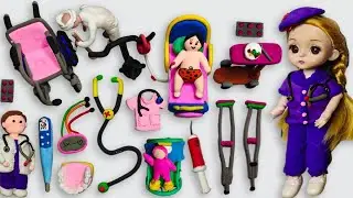 DIY How to Make Polymer Clay Miniature Doctor Set | Easy tutorial Medical Kit | Clay Creation Diy