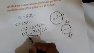Cost of weeding a circular garden