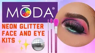 Moda Brushes Neon Glitter Face & Eye Kits ✨ | Thebriabeauty