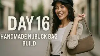 Day 16 &ndash; ASMR Leather Bag Build | More Punching for the $800 Nubuck Bag 👂👜