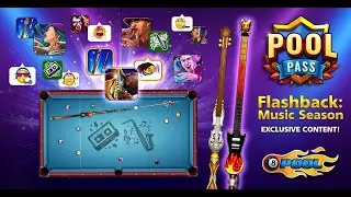 Upcoming Pool Pass in 8 Ball Pool | Season 53: Flashback Music Season
