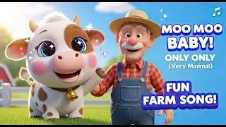 Moo Moo Baby Cow Song 🐮🎵 | Old MacDonald Nursery Rhyme for Babies & Toddlers | Farm Animal Song