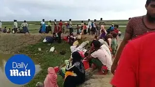 Rohingya muslims fleeing Myanmar wait for boats to Bangladesh - Daily Mail