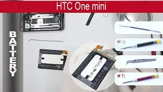 How to replace 🔧 🔋 📱 Battery HTC One Mini HTC M4 / 601e / 601s (PO58200) Tutorial