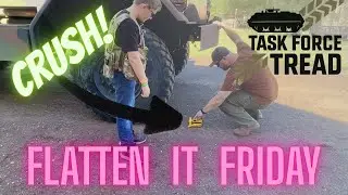 We Crushed a Toy Bulldozer Under a 5-Ton Army Truck! | Task Force Tread 😳💪