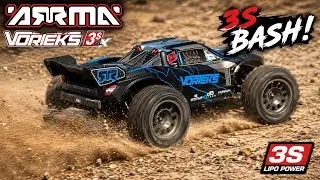 Первый запуск ARRMA Vorteks 2WD 223S на 3S аккумуляторе.