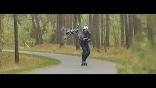 Drone-Boarding! - SKATEBOARD pulled by Octocopter DRONE