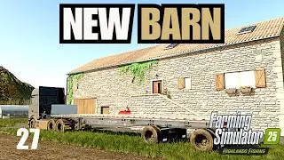 Grass Work, Moving the Hay Barn and Sunflowers | Kinlaig Resort Build | #fs25