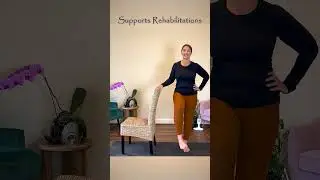 Chair Yoga Poses: One-Legged Mountain Pose w/Chair Support✨Build Stability & Strength #chairyoga