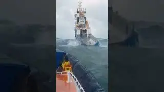 Two Brave Mariners Maneuver Alongside Vessel Amid 4-Meter Waves