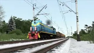 тем2 с хопперами дозаторами и цистерной в Railworks train simulator 2020  TS2020