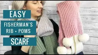 How to Knit the Peony & Thyme Fisherman's Rib Scarf