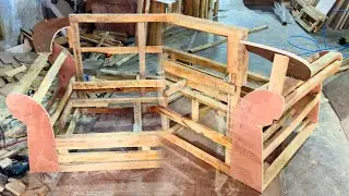 Wooden Sofa Frame Making form Raw Wood to Masterpiece || Work Process 
