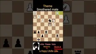P 22 Smothered checkmate Theme 😎♞ 🔥♔👑 #chess #games #chessendgame