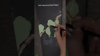 Painting on a Saw Blade. Part one, Pear Tree Branch. #painting #art #acrylicpainting #sawblade #pear