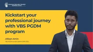 VBS Student Review-Allison Amin| Grooming PGDM students for professional career | Best PGDM college