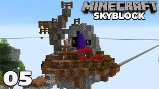 Minecraft 1.15 Skyblock Survival : Building a Custom Nether Island : ep 5