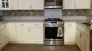 How to install a Glass Tile Back Splash and trim around electrical outlet s