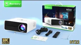 Smartbarry HT22 Projector 8k display resolution.500lumens Wifi android HDMI, Bluetooth, USB,