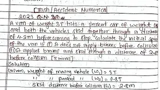 Crash or accident studies numerical ||Unit-2||transportation engineering-2|BECIVIL