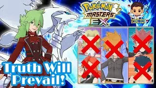 Sync Nuke Build 3/5 EX N and Reshiram beating all max points Master Mode Kanto CS Pokemon Masters EX