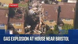 House destroyed after explosion with three people in hospital