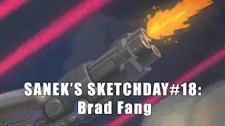 SANEK&rsquo;S SKETCHDAY#18: Brad Fang (contra hard corps) drawing, painting process in Photoshop