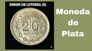 ERROR INCREÍBLE! 20 Centavos 1939 de PLATA: La 'E' que parece 'F'
