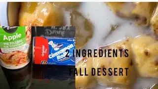 2 ingredients!!! #fallrecipe #easydessert #2ingredients #applecinnamon rolls 