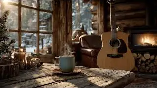 Peaceful Winter Morning Guitar ~ Gentle Acoustic Cafe and Coffee Jazz Sounds for Study