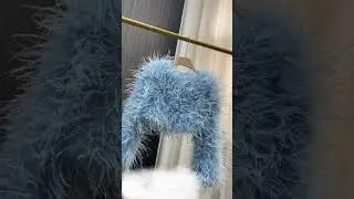 Mist Blue Ostrich Feather Jacket