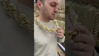 Gigantic rope chains, not for everyone but it&rsquo;s rare and we love rare chains #goldchain #goldrope